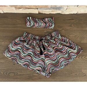 Missoni Mare Orange Label Shorts and Matching Headband Size 44
